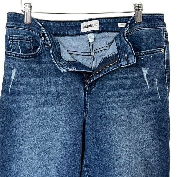 WILLIAM RAST MEDIUM WASH HIGH RISE STRAIGHT CROP DENIM JEANS SIZE 30 - Picture 6 of 9
